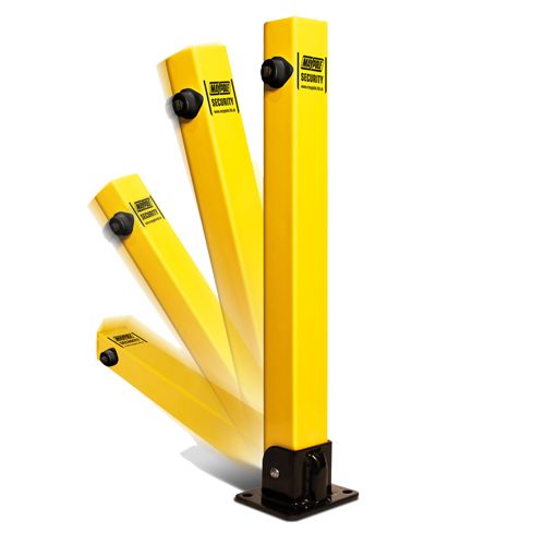 Square Fold Down Security Post With Integral Top Lock