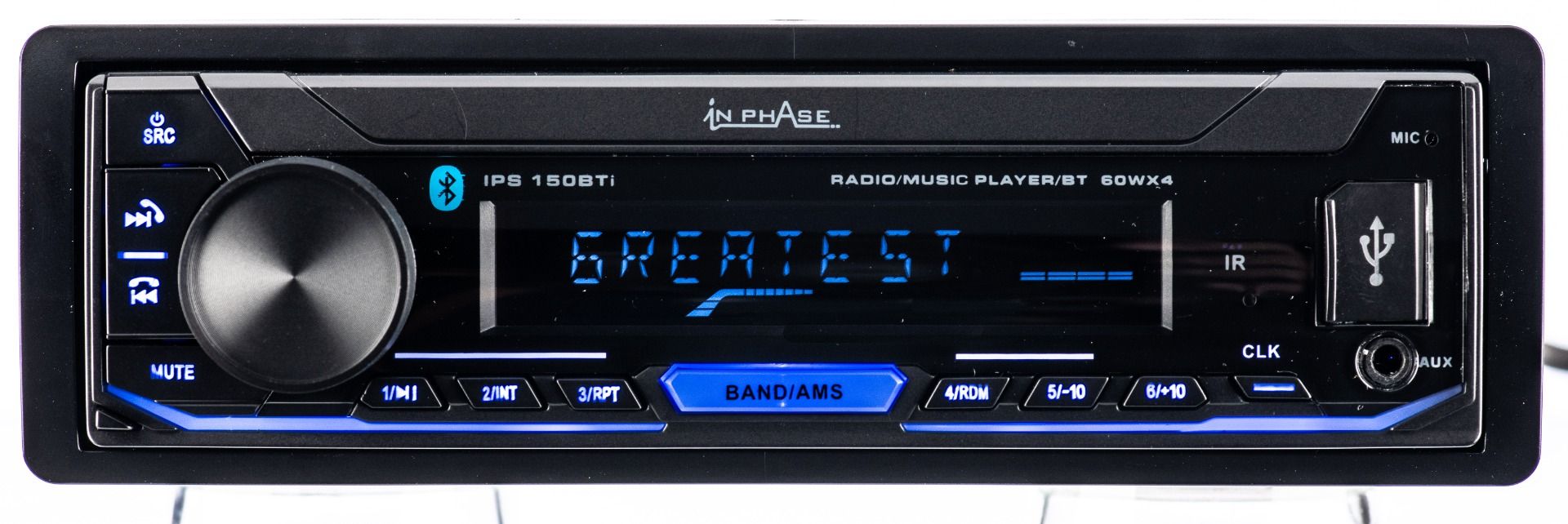 IPS-150BTI Mechless Digital Media Player with Bluetooth USB SD Card AUX Shallow Fit and Remote